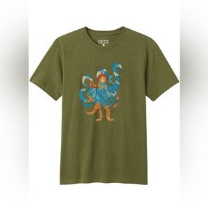 Vintage Graphic Tee Graphic Olive Green T-Shirt XL